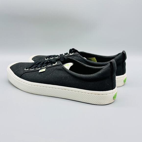 Cariuma Shoes Mens 10.5 Black Canvas Low Top Lace Up Eco Sneakers Trainers main image 13